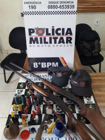 armas apreendidas em Alta Floresta
