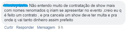 Coment&aacute;rios sobre o cancelamento do Festival