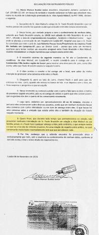 Registro em cartório do primo de Alan Malouf 