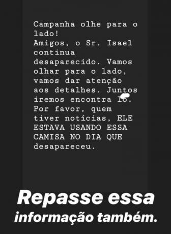 olhe para o lado isael lourenco desaparecido