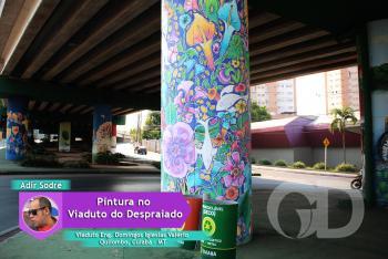 Pintura de Adir Sodr&eacute; no Viaduto do Despraiado