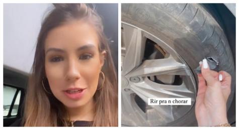 Maria Lina fura pneu ao tentar parar carro; 'rir pra não chorar' - Vimarsana News