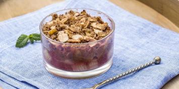 Mix de frutas quentes com cacau