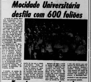 Carnaval Cuiab&aacute; antigamente