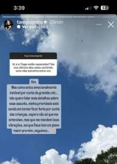 story tamy control anuncia fim de casamento