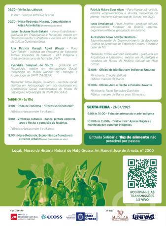Encontro indígena Museu de História Natural de MT 