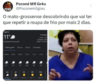 Meme frio Poconé M1l Grau