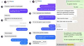Troca de mensagens entre Suelen e Vitão