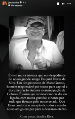 Condolências motorista morto