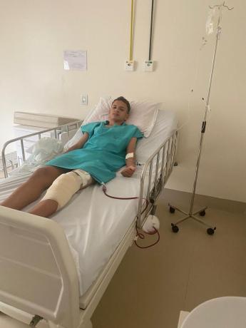 Bruno Eduardo Pereira de Souza les&atilde;o no joelho