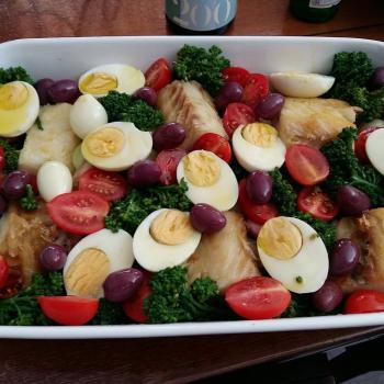 Peixe, prato com bacalhau