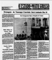 Capa jornal o Estado de Mato Grosso