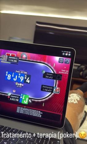 Neymar jogando Poker