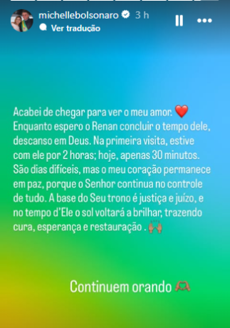 rede social michelle bolsonaro visita