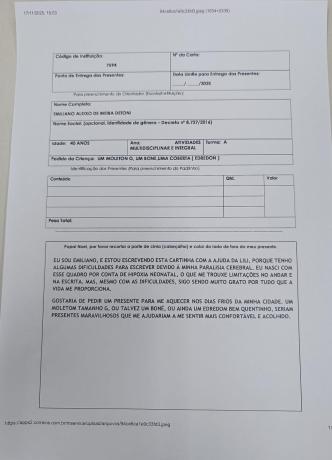 Carinha do Papai Noel de Emiliano - Dezembro de 2025 