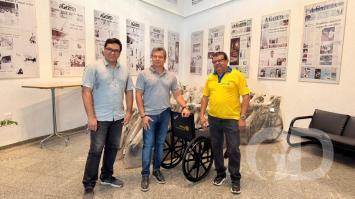 Grupo Gazeta recebe cadeiras de roda da 5.&ordf; Corrida Rotary