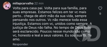 coment&aacute;rio filha mauro carvalho